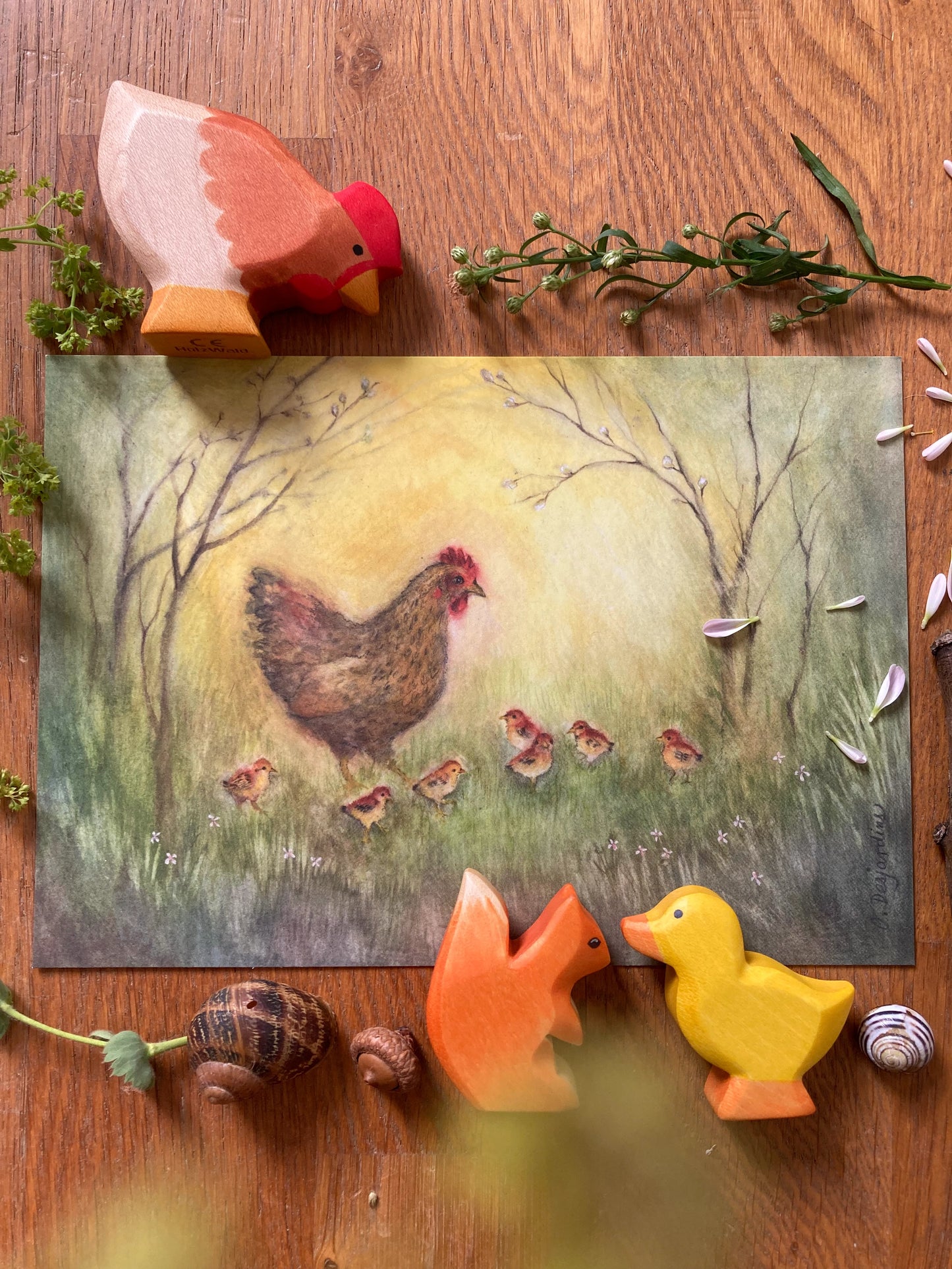 Kunstkarten Set Tiere (4 Postkarten A5)