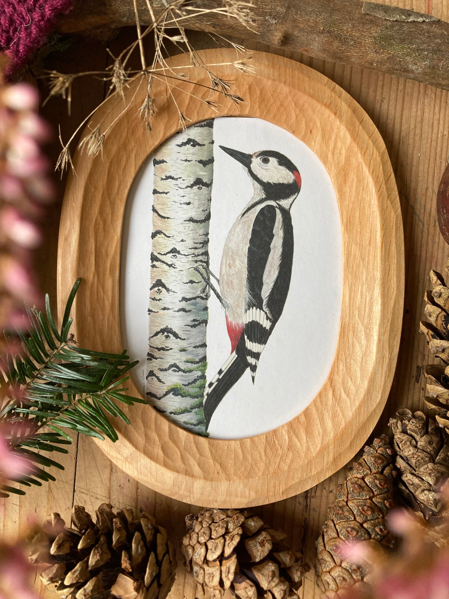 Bilderrahmen Oval - hängend für Quer- und Hochformate