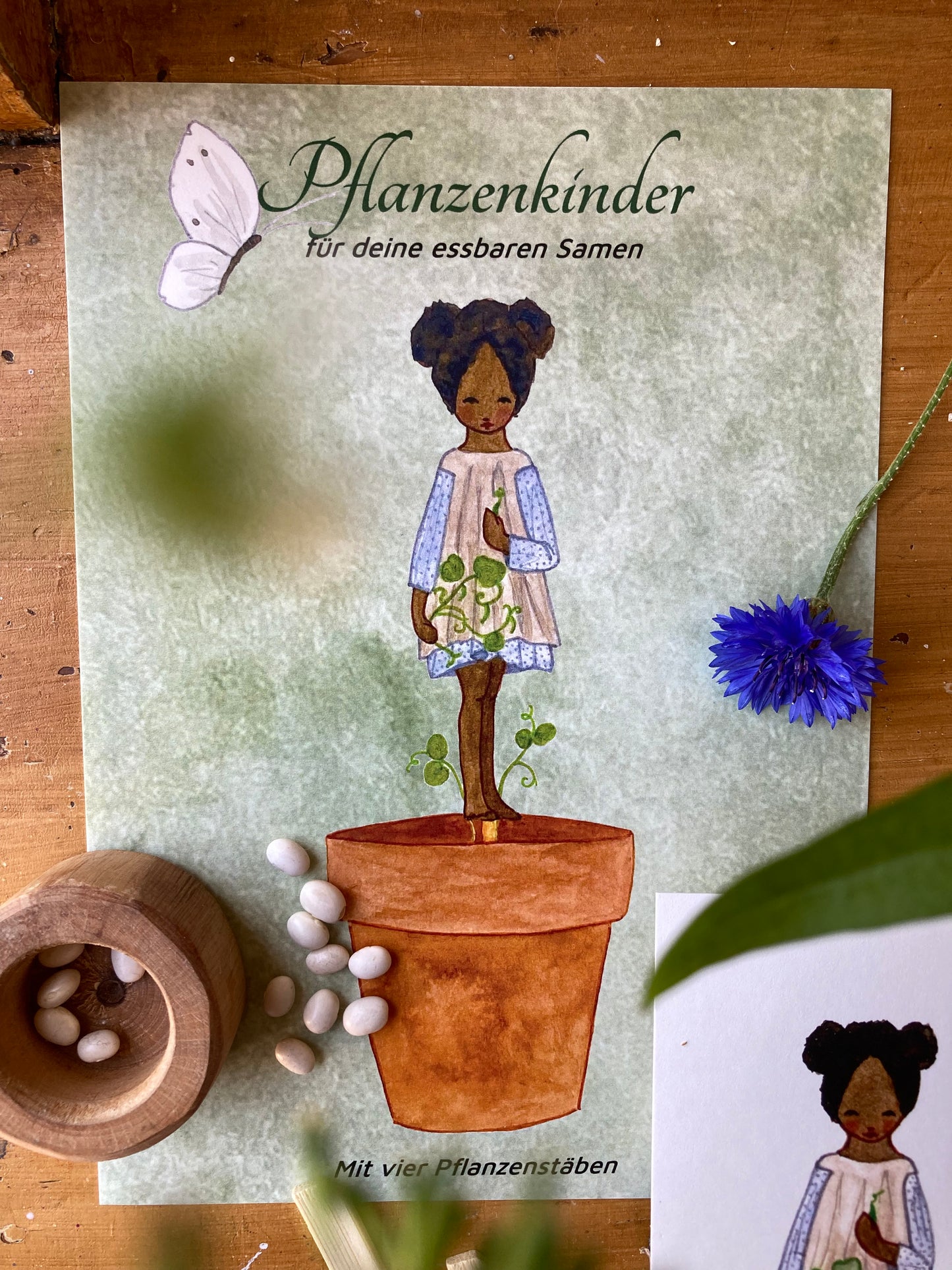 Bastelbogen (DEUTSCH) - Kinder pflanzen essbare Samen