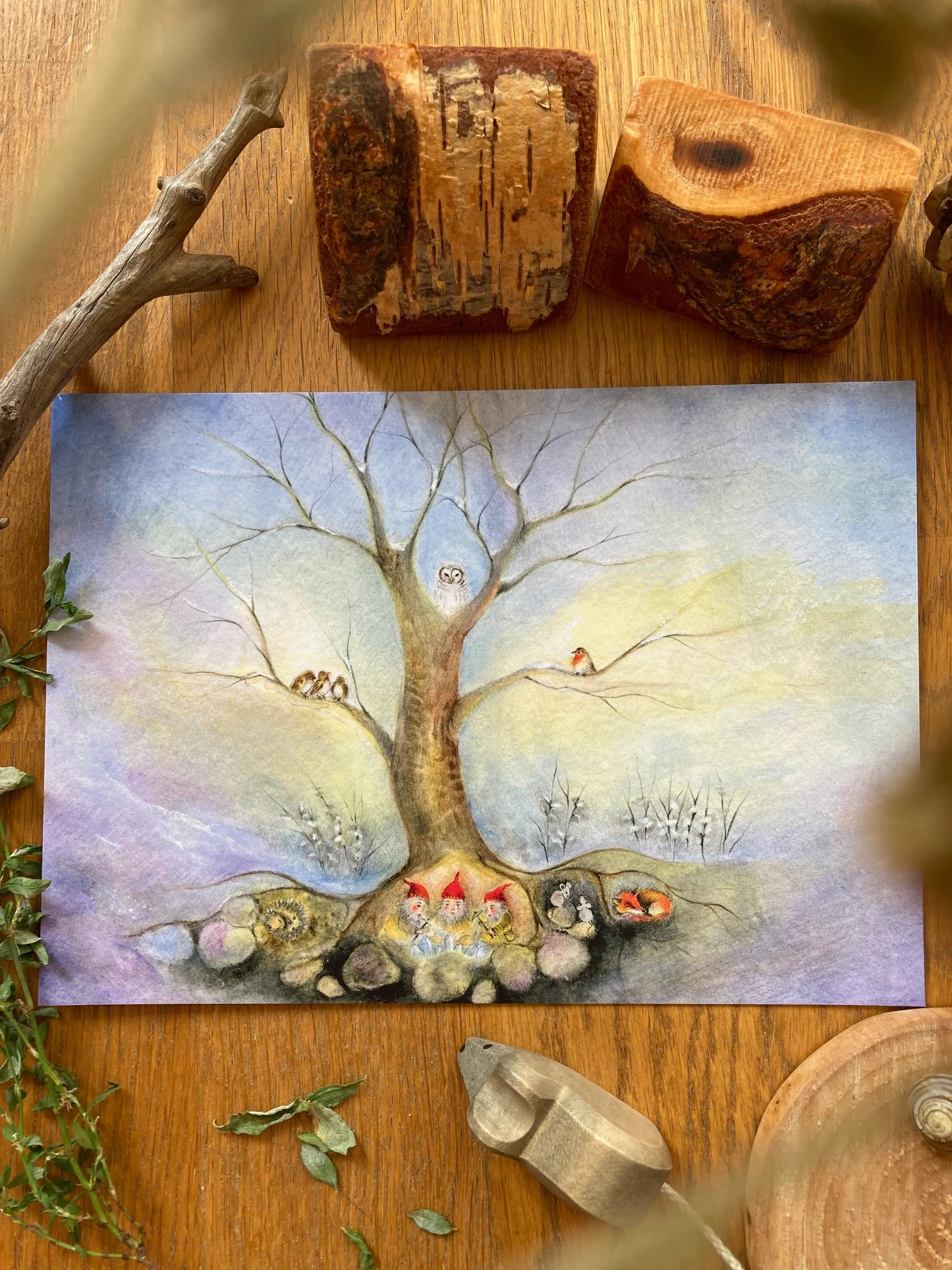 Kunstkarten Set "Jahreszeiten" (4 Bögen A4)