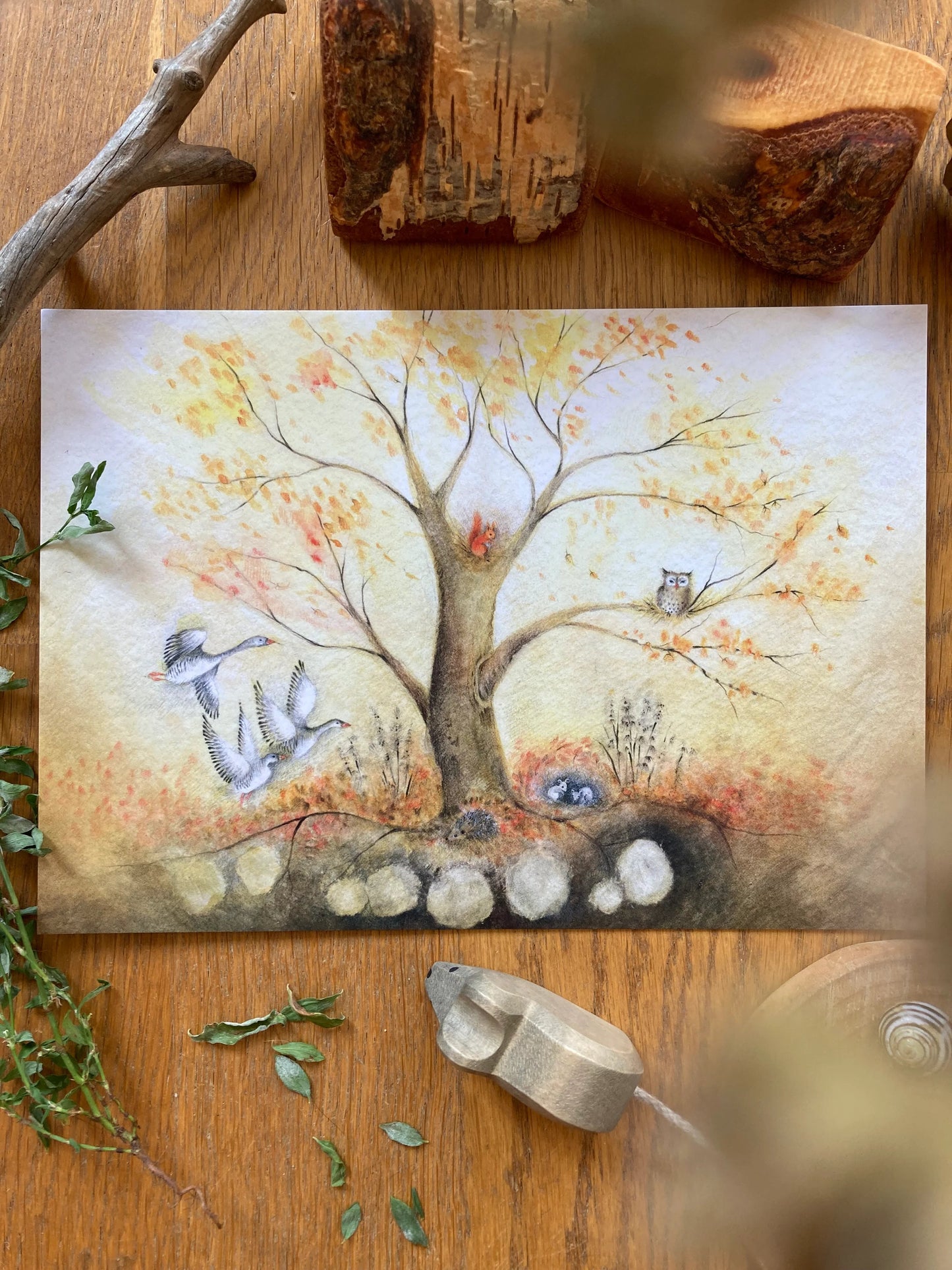 Kunstkarten Set "Jahreszeiten" (4 Bögen A4)
