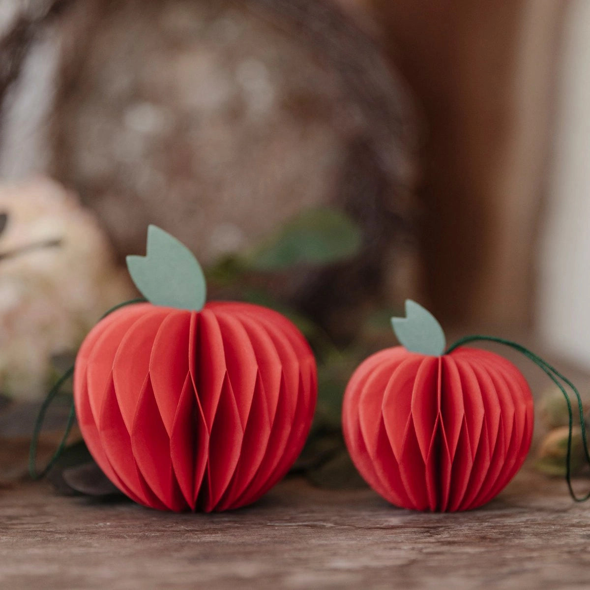 Papieranhänger Apfel - rot