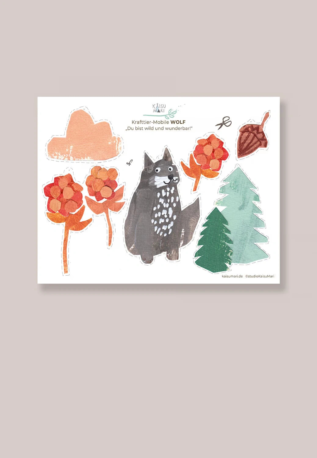 Krafttier Mobile Wolf