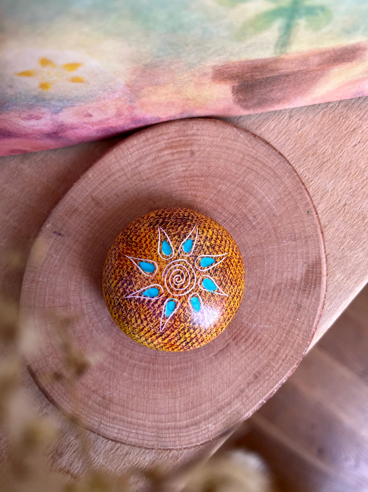 Handschmeichler Blumendesign - Speckstein