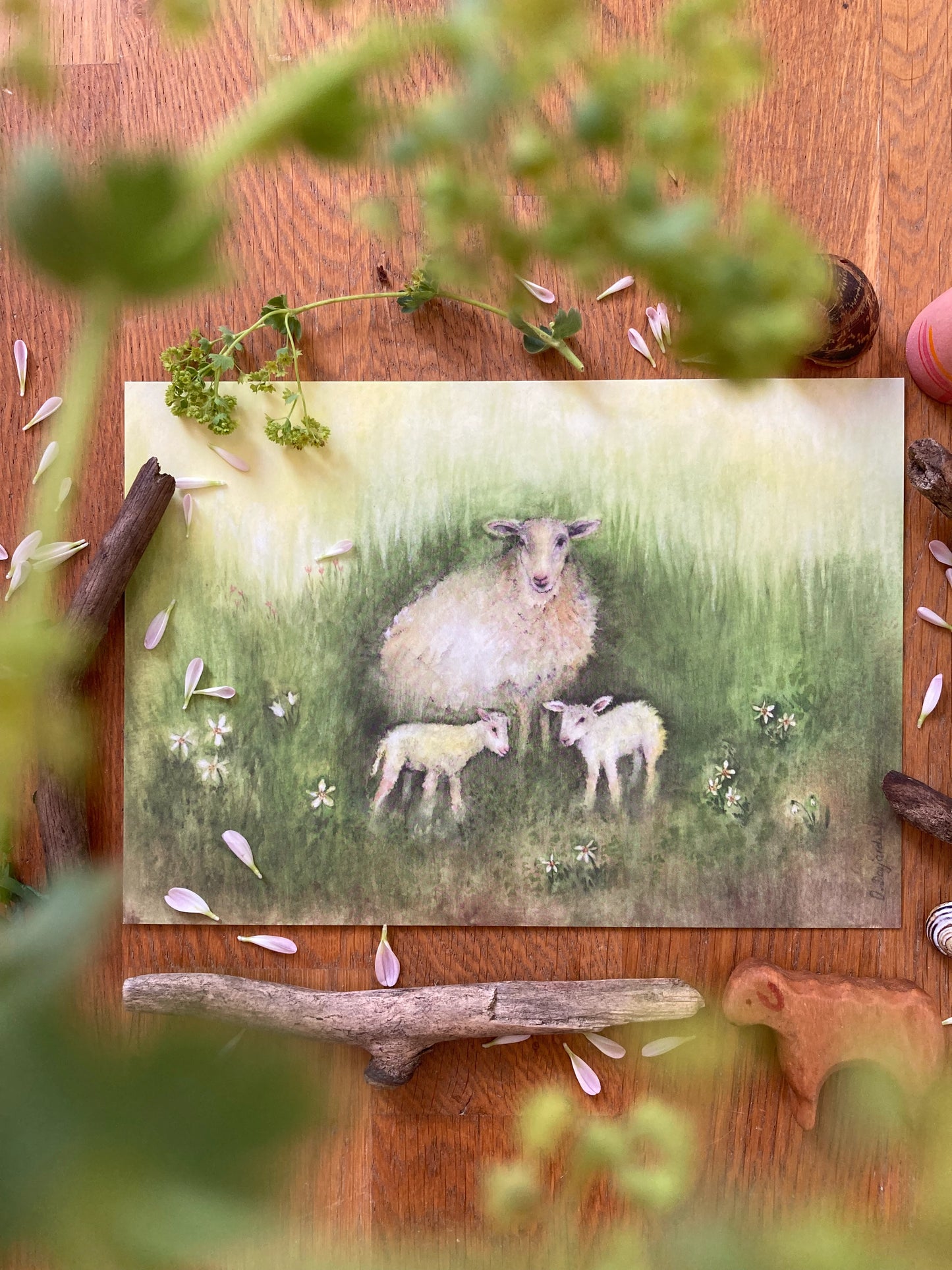 Kunstkarten Set Tiere (4 Postkarten A5)