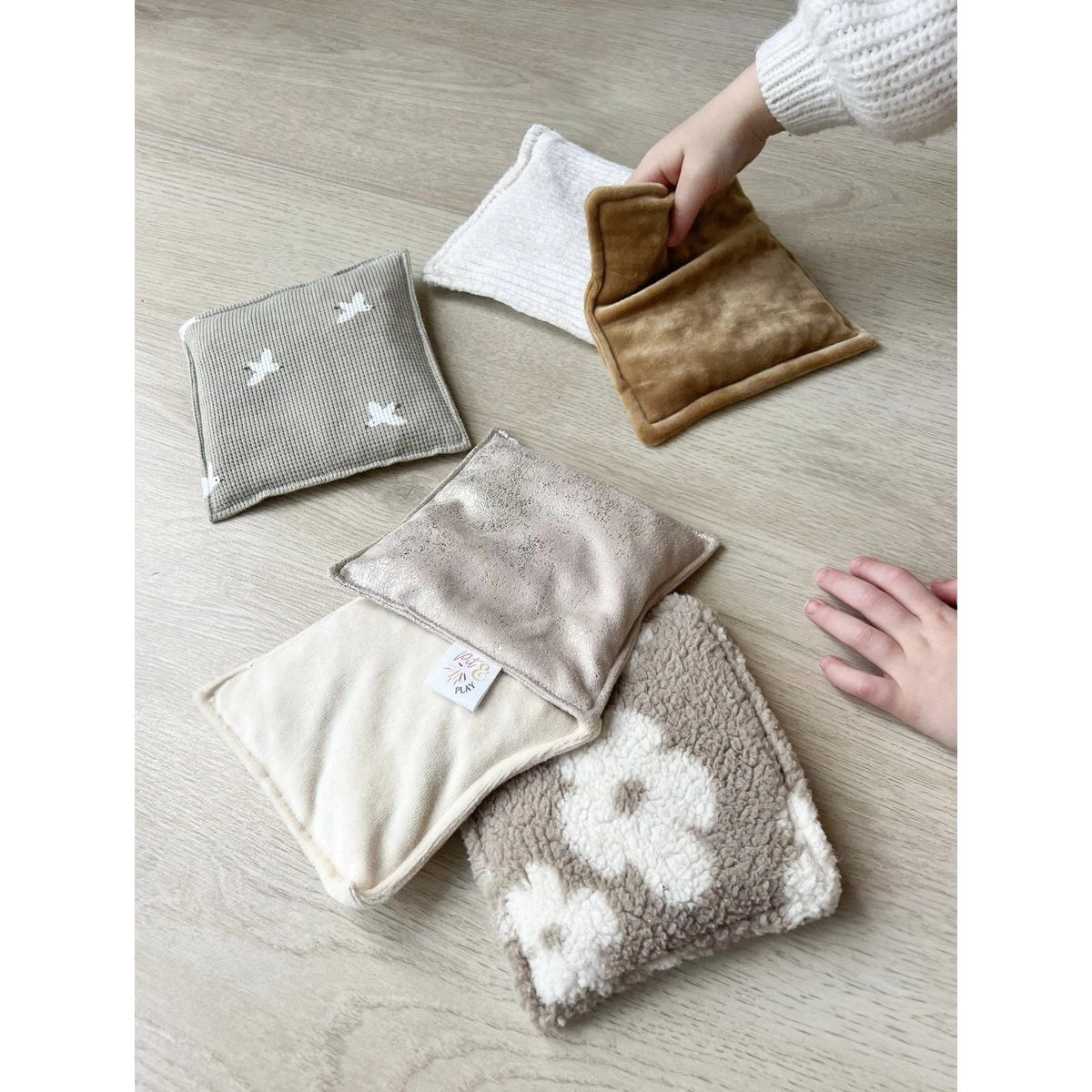Sensorische Kirschkernkissen Beige, Braun, Weiß