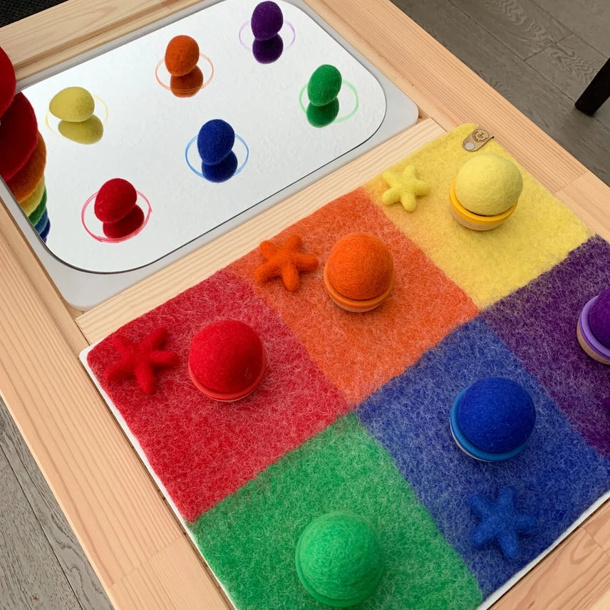 Filz - Spielmatte - Farbe sortieren