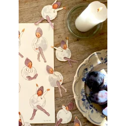 Bastelbogen - Tanzende Schneeballkinder