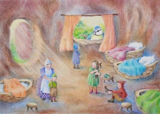 Zwergenmorgen im alten Walnussbaum