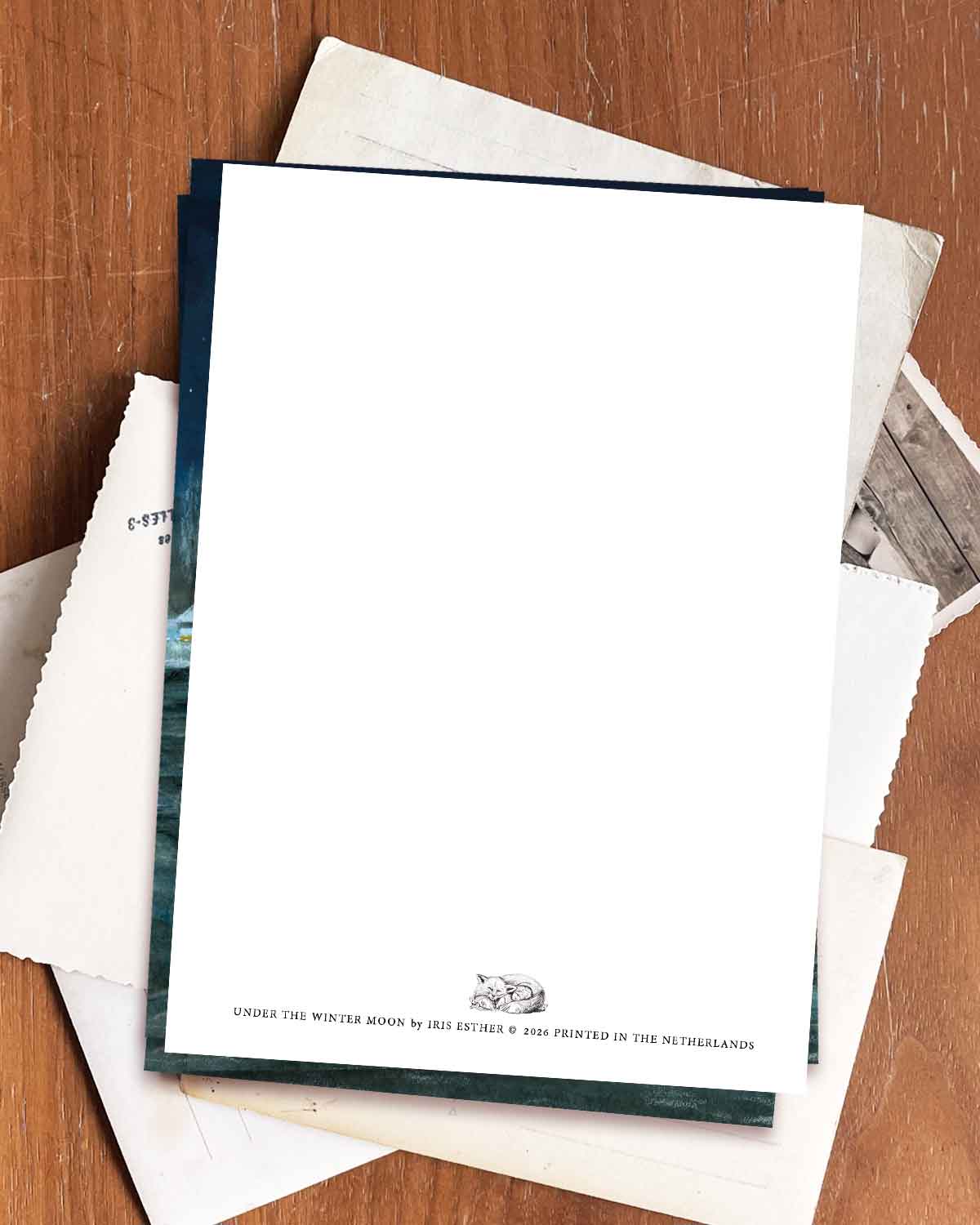 Postkarte Unter dem Wintermond von Iris Esther A6, Ansicht 5