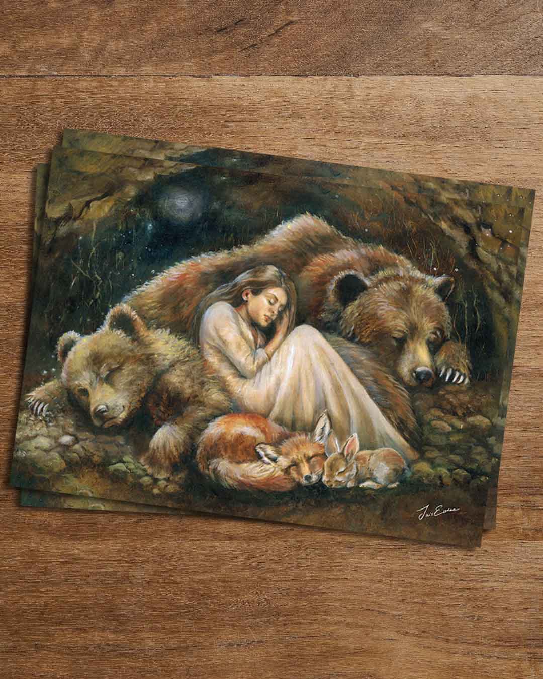 Postkarte Winterschlaf von Iris Esther A6
