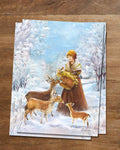 Postkarte Futter für die Rehe von Iris Esther A6
