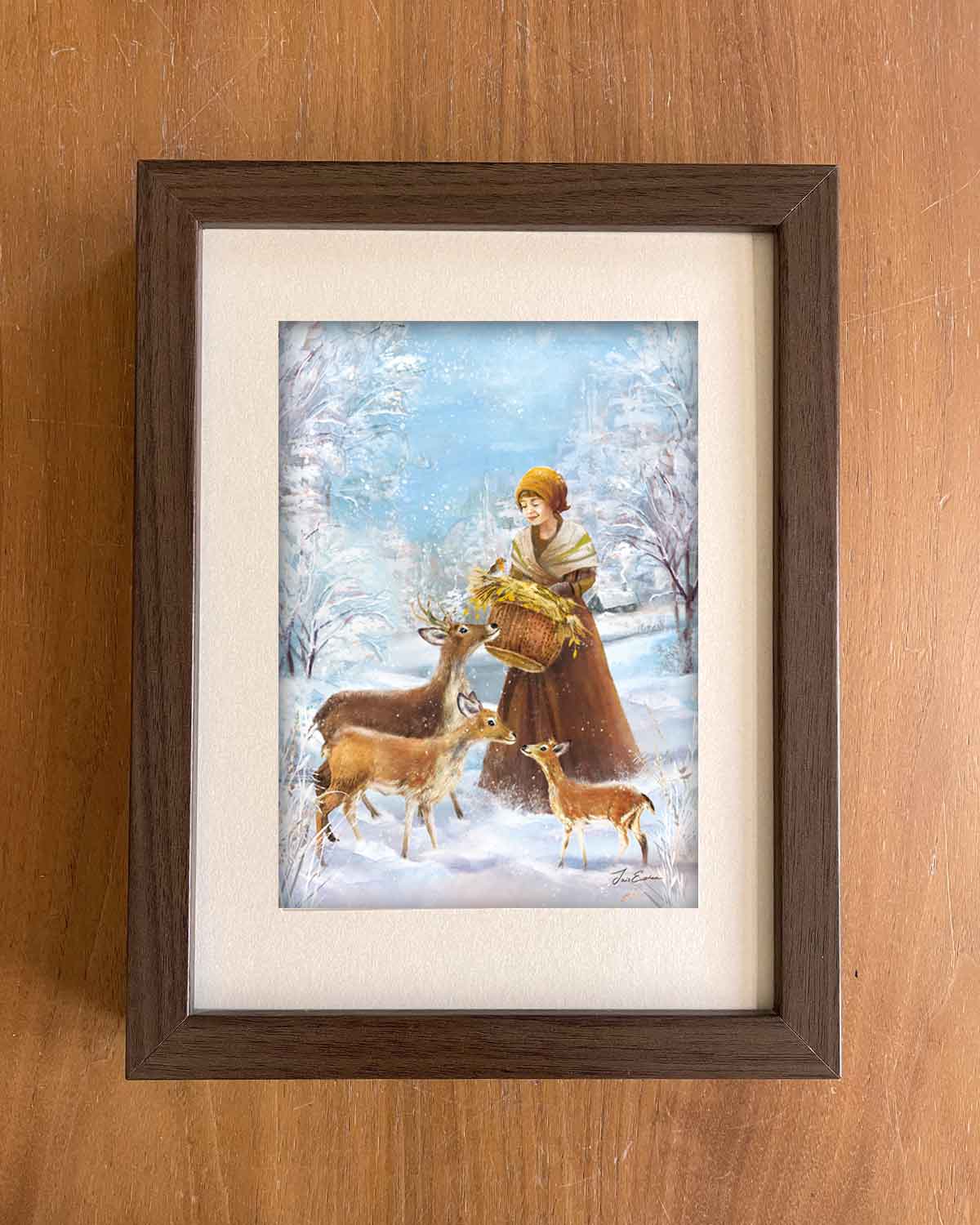 Postkarte Futter für die Rehe von Iris Esther A6, Ansicht 4
