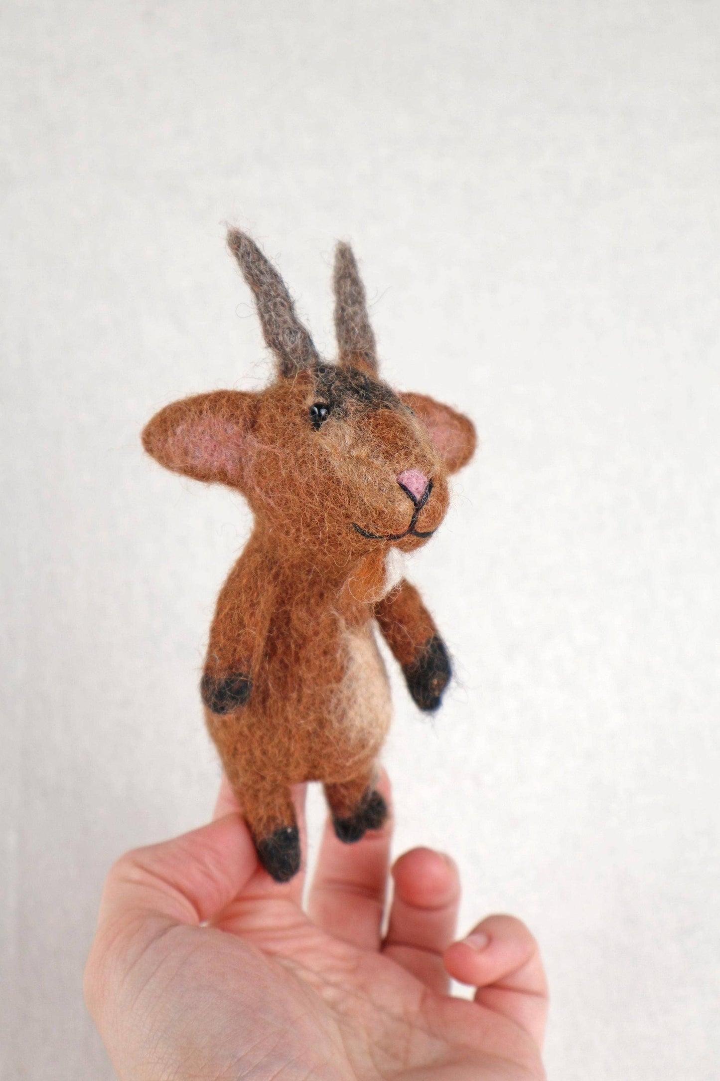 Filzfingerpuppe - Ziege