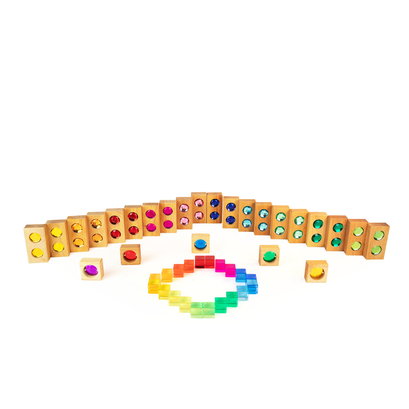 Bauspiel - Kleine Farbstraße mit Lichtbauwürfeln