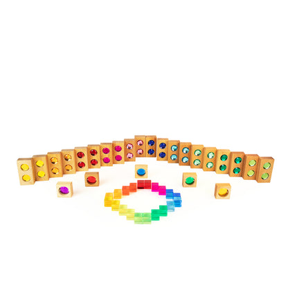 Bauspiel - Kleine Farbstraße mit Lichtbauwürfeln