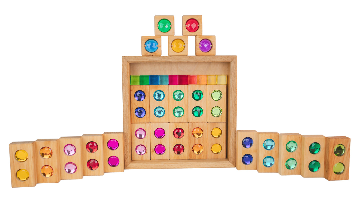 Bauspiel - Kleine Farbstraße mit Lichtbauwürfeln