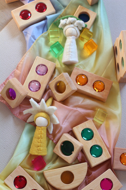 Bauspiel - Kleine Farbstraße mit Lichtbauwürfeln