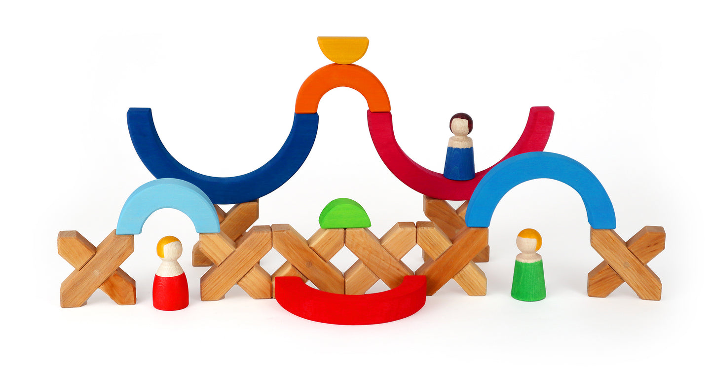 X-Klötze 48 Teile im Holzkasten