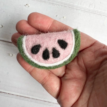 Filzfigur - Wassermelonenscheibe