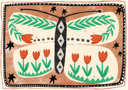 Print - Folk Schmetterling