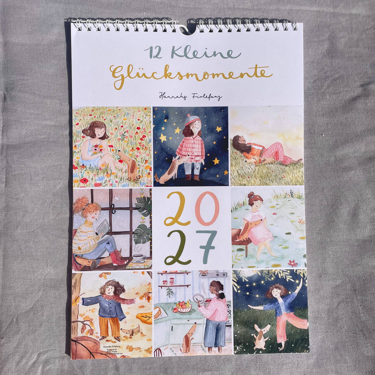 Wandkalender 2027 – Glücksmomente A4