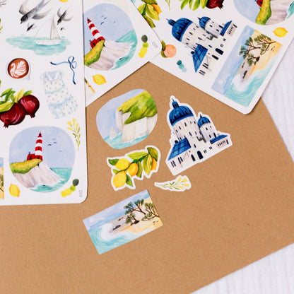 Stickerbogen - Sommer am Meer