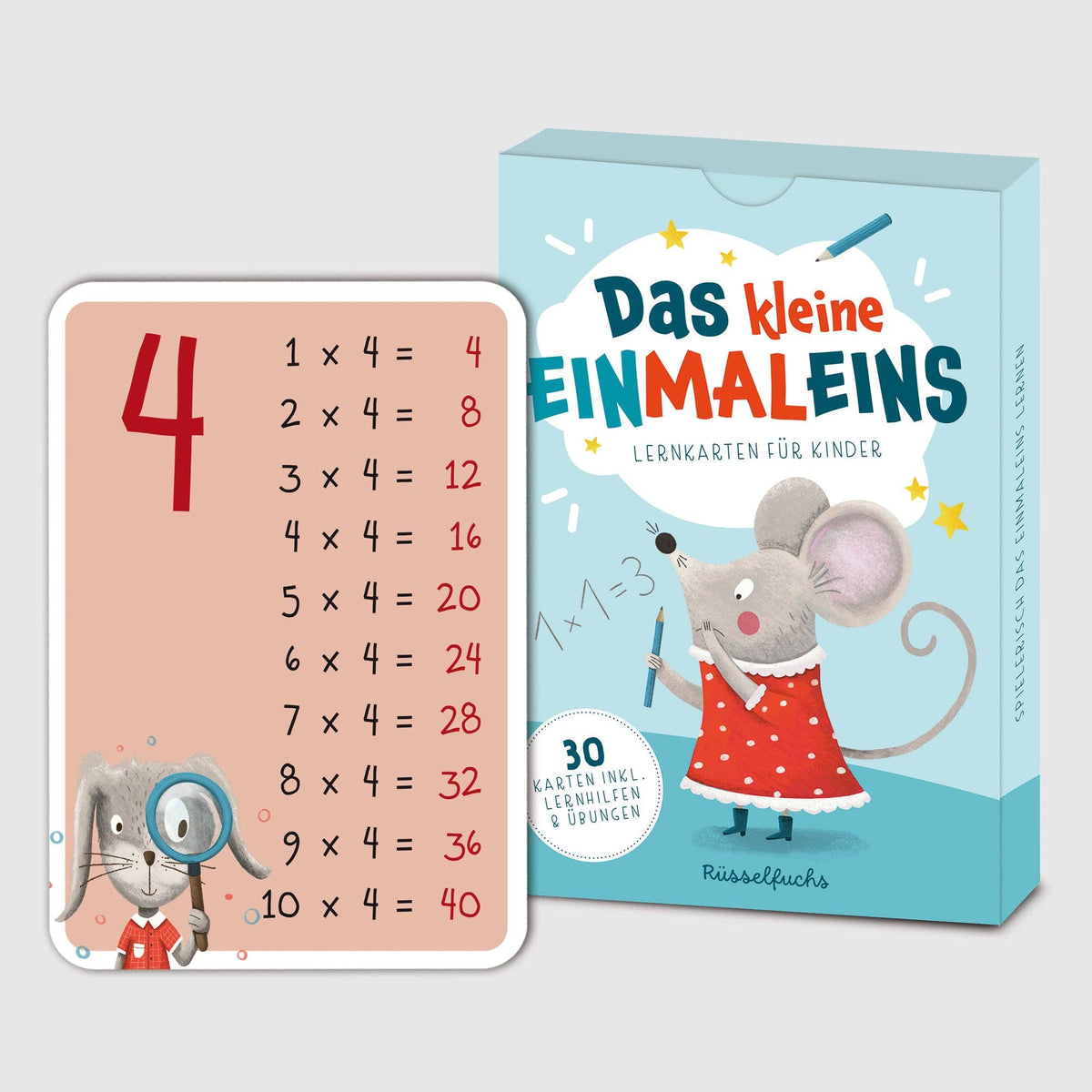 Lernkarten Das kleine Einmaleins für Kinder von Rüsselfuchs
