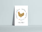 Postkarte Frohe Ostern Huhn von Hannahs Firlefanz A6