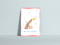 Postkarte Hip Hip Hurra Dackel von Hannahs Firlefanz A6
