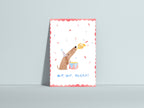 Postkarte Hip Hip Hurra Dackel von Hannahs Firlefanz A6