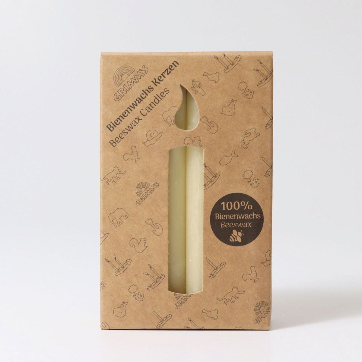 Grimm's Bienenwachs-Kerzen Creme 10 Prozent, 12 Stück, Foto 4