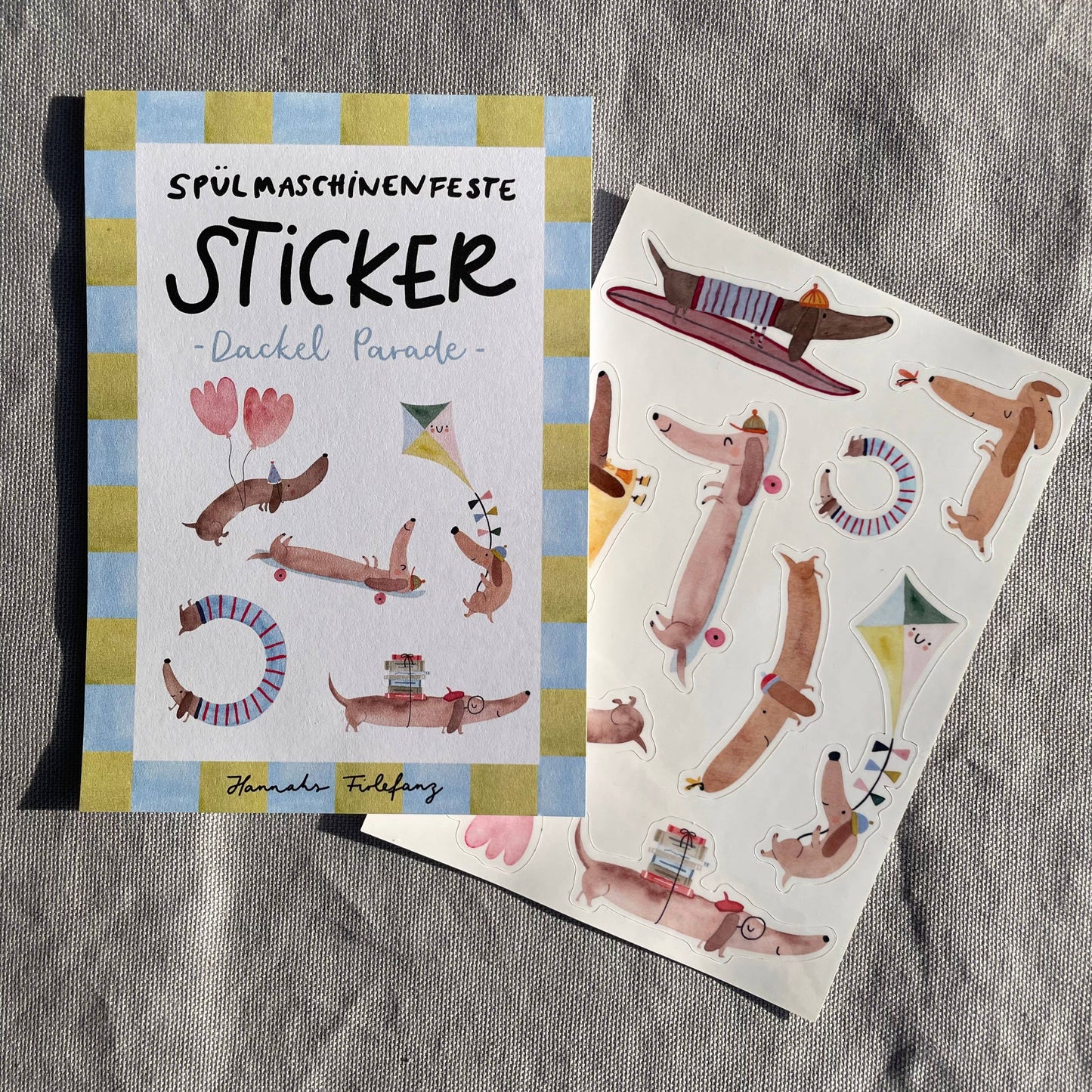 Stickerbogen - Dackel 