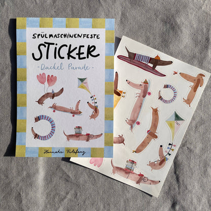 Stickerbogen - Dackel 