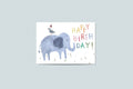 Postkarte Happy Birthday Elefant von Hannahs Firlefanz A6