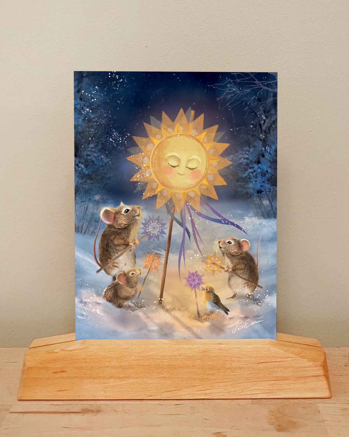 Postkarte Wintersonnenwende von Iris Esther A6, Ansicht 3