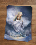 Postkarte Frau Holle von Iris Esther A6