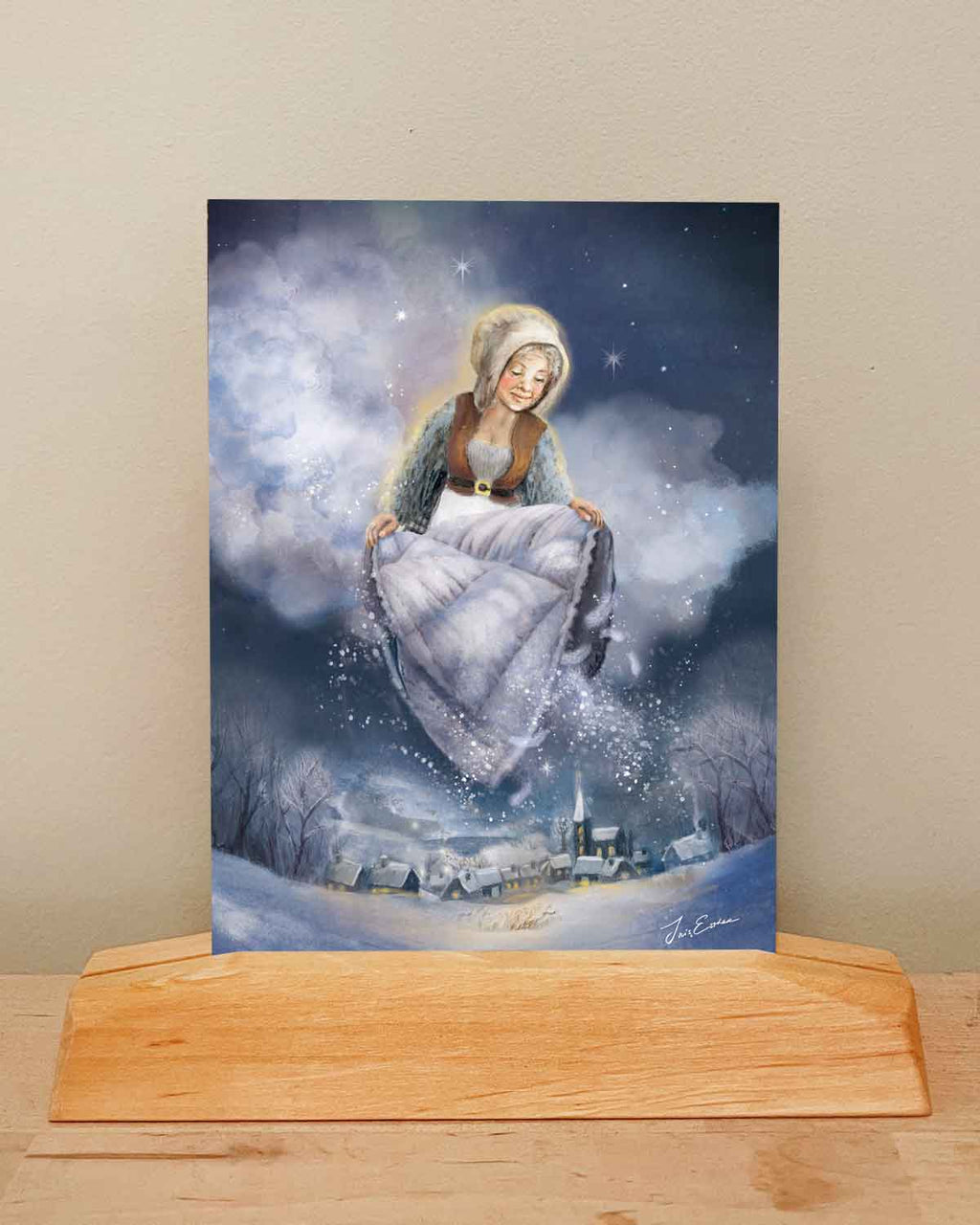 Postkarte Frau Holle von Iris Esther A6, Ansicht 3
