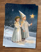 Postkarte Kleine Lucialichter von Iris Esther A6