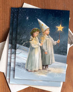 Postkarte Kleine Lucialichter von Iris Esther A6, Ansicht 2