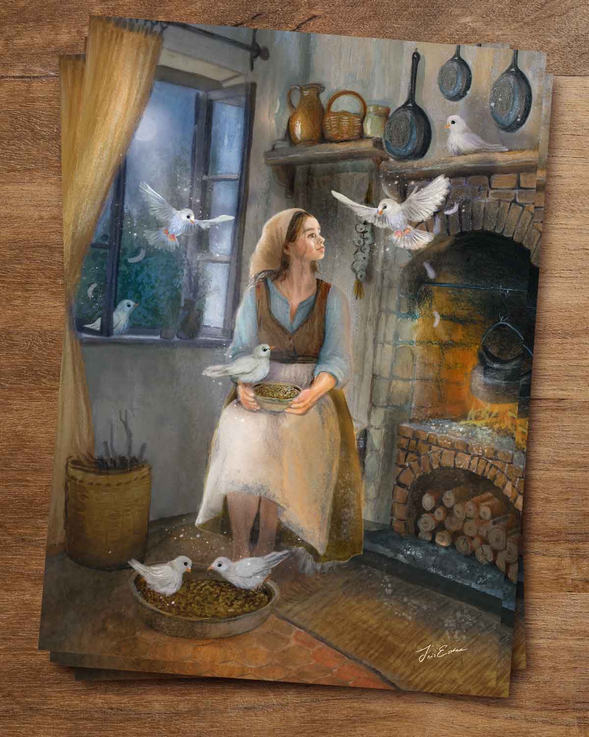 Postkarte Aschenputtel von Iris Esther A6