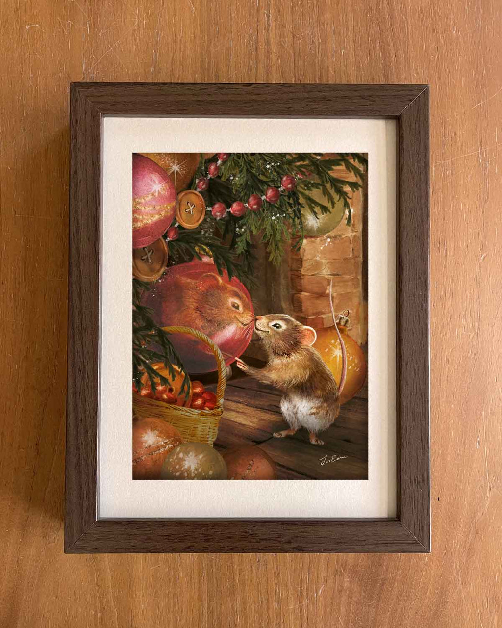 Postkarte Unter dem Weihnachtsbaum von Iris Esther A6, Ansicht 4