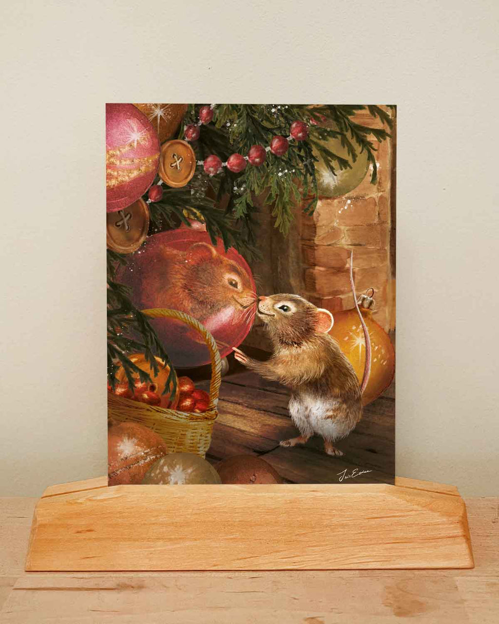 Postkarte Unter dem Weihnachtsbaum von Iris Esther A6, Ansicht 3