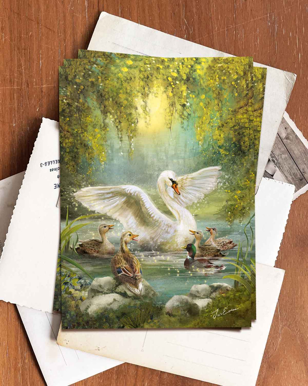 Postkarte Das hässliche Entlein von Iris Esther A6, Ansicht 2