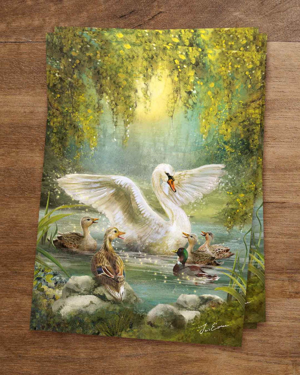 Postkarte Das hässliche Entlein von Iris Esther A6