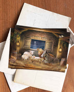 Postkarte Der Weihnachtsstall von Iris Esther A6, Ansicht 2