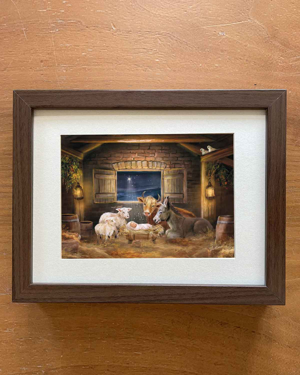 Postkarte Der Weihnachtsstall von Iris Esther A6, Ansicht 5