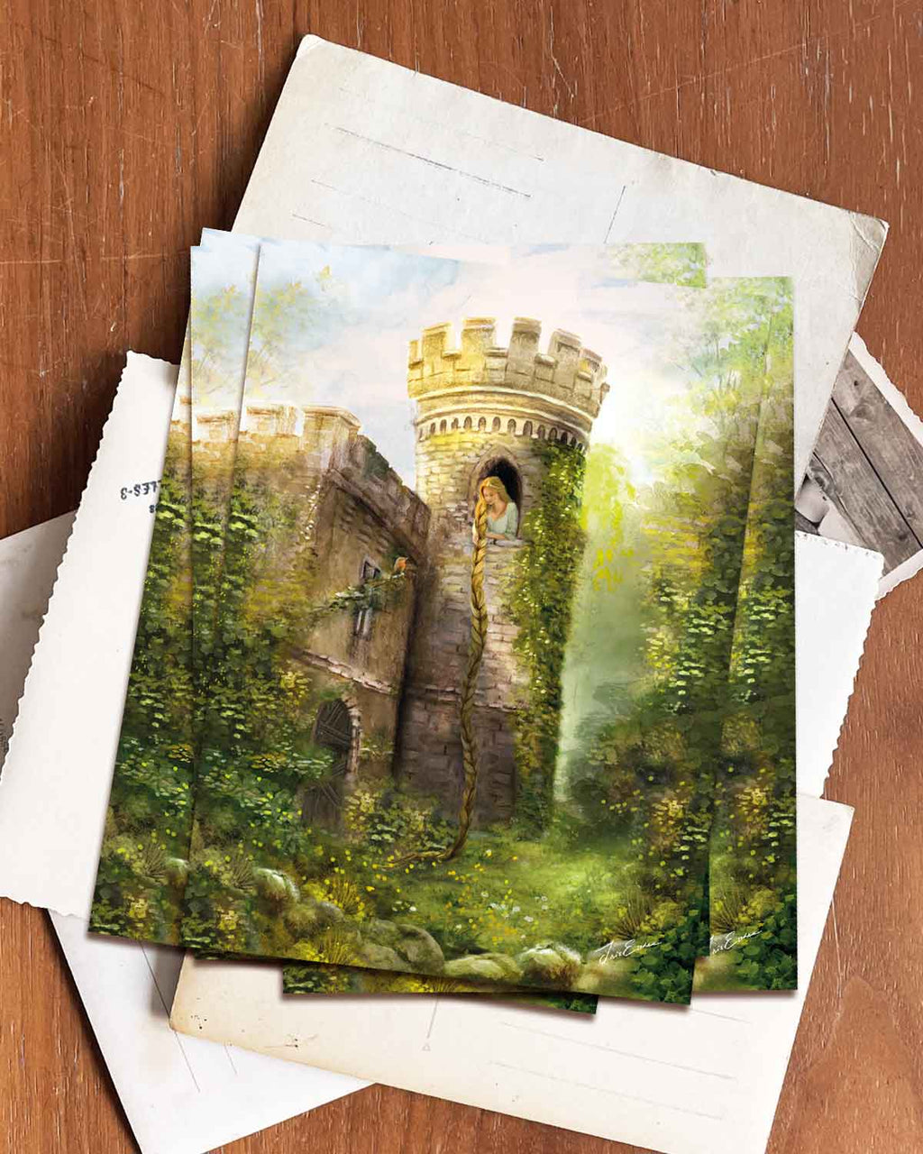 Postkarte Rapunzel von Iris Esther A6, Ansicht 2