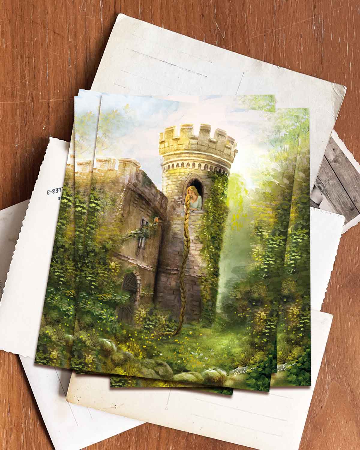 Postkarte Rapunzel von Iris Esther A6, Ansicht 2
