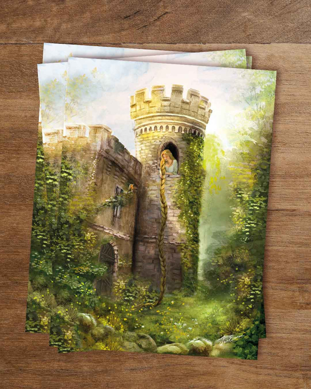 Postkarte Rapunzel von Iris Esther A6